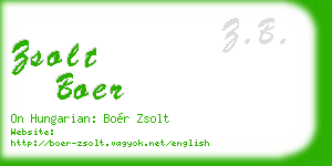 zsolt boer business card